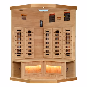 Big Bang 3 Person Corner Commercial Grade Full-Spectrum Salt Sauna