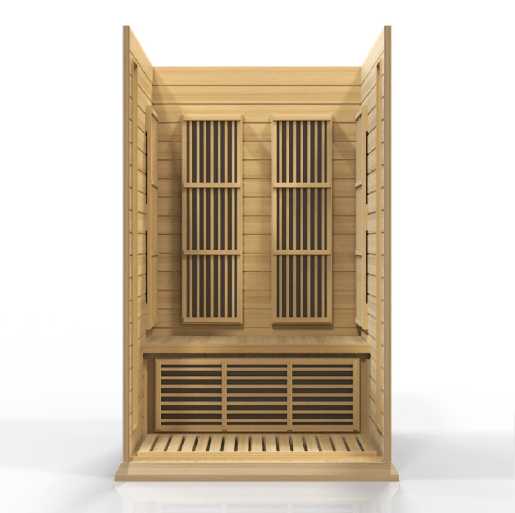 Odyssey 2 Person Low EMF Far Infrared Sauna in Hemlock