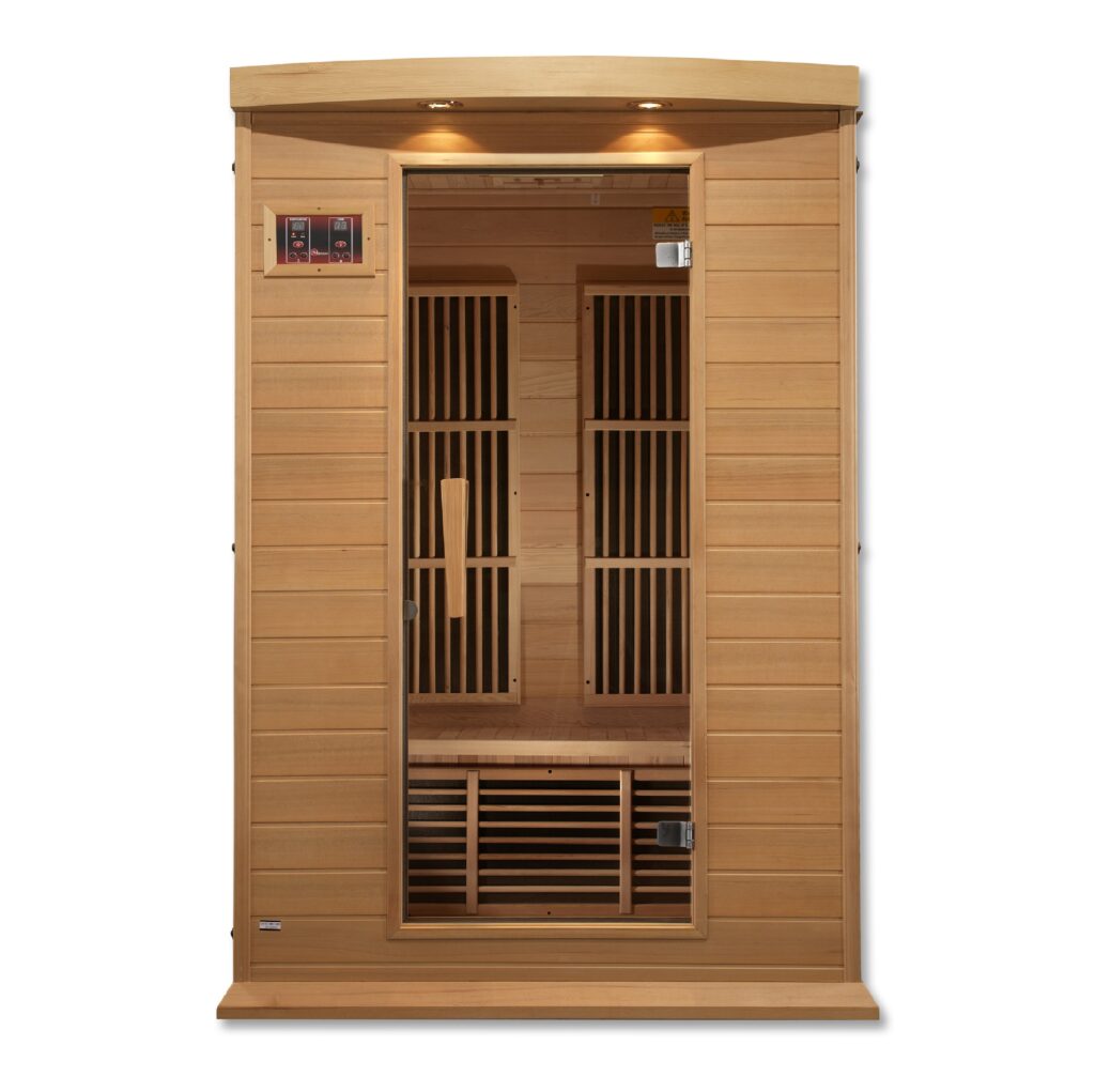 Odyssey 2 Person Low EMF Far Infrared Sauna in Hemlock
