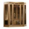 Horizon 3 Person Corner Low EMF Far Infrared Home Sauna in Hemlock