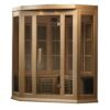 Horizon 3 Person Corner Low EMF Far Infrared Home Sauna in Hemlock