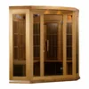 Saturn 3 Person Corner Medical Grade Near Zero EMF Far Infrared Home Far Infrared Sauna in Cedar