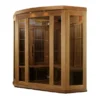 Saturn 3 Person Corner Medical Grade Near Zero EMF Far Infrared Home Far Infrared Sauna in Cedar