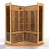 Saturn 3 Person Corner Medical Grade Near Zero EMF Far Infrared Home Far Infrared Sauna in Cedar