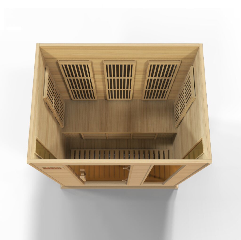 Moonray 3 Person Near Zero EMF Medical Grade Far Infrared Sauna in Hemlock