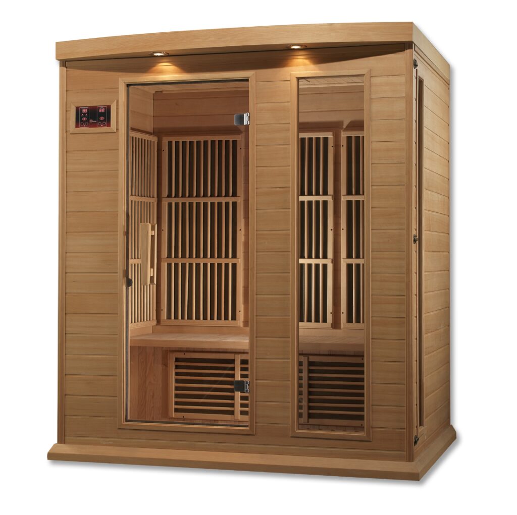 Moonray 3 Person Near Zero EMF Medical Grade Far Infrared Sauna in Hemlock