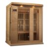 Moonray 3 Person Near Zero EMF Medical Grade Far Infrared Sauna in Hemlock