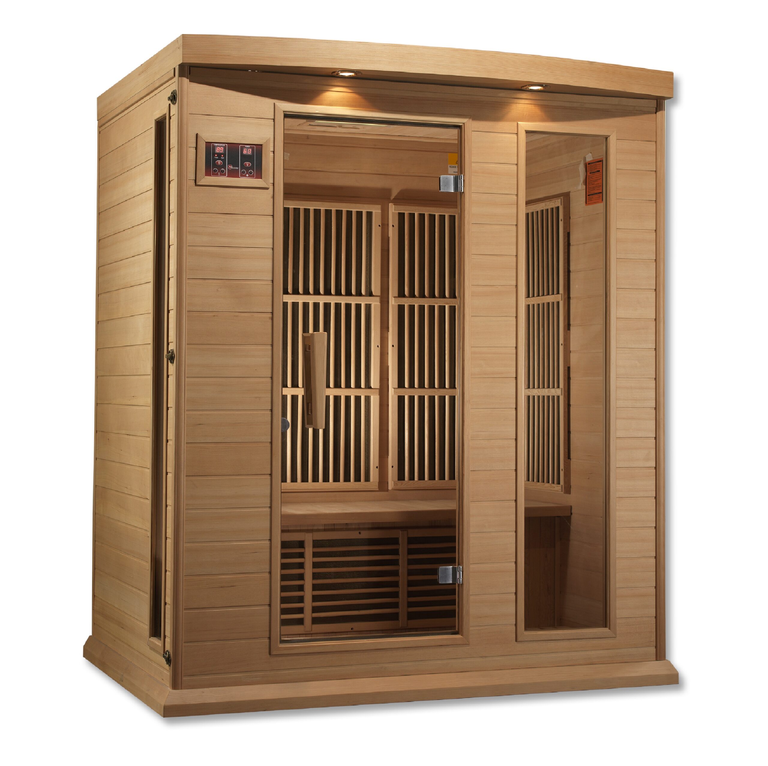Moonray 3 Person Near Zero EMF Medical Grade Far Infrared Sauna in Hemlock