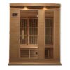 Moonray 3 Person Near Zero EMF Medical Grade Far Infrared Sauna in Hemlock