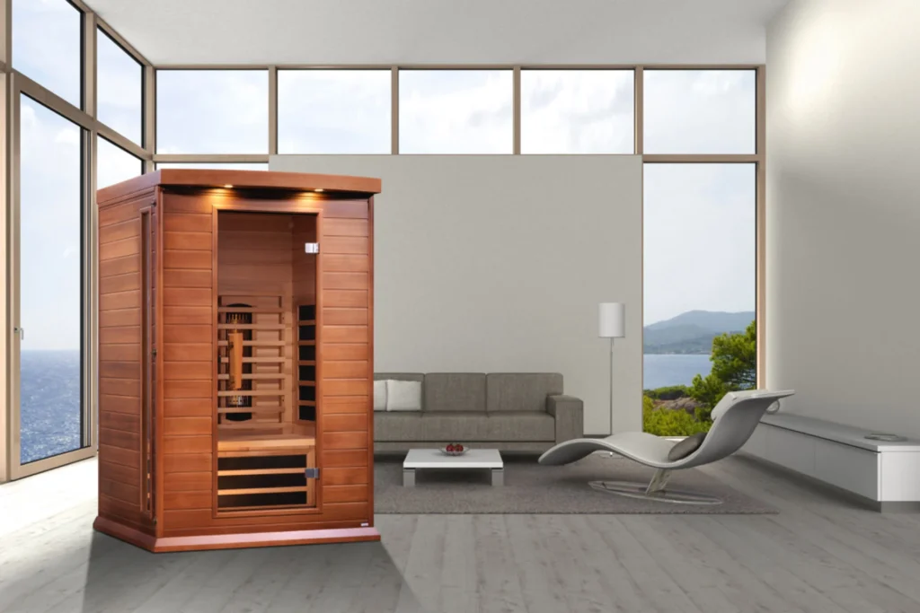 Vega 2 Person Full- Spectrum Medical Grade Near Zero EMF Home Far Infrared Sauna in Cedar