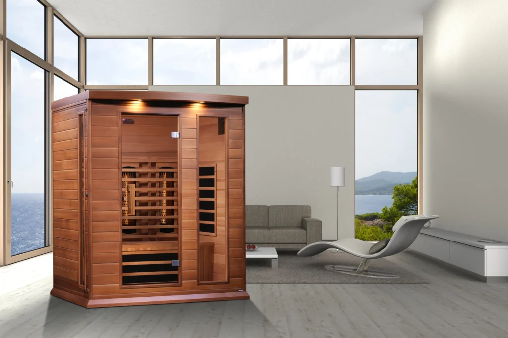 Radiance 3 Person Near Zero EMF Full-Spectrum Medical Grade Far Infrared Sauna in Cedar