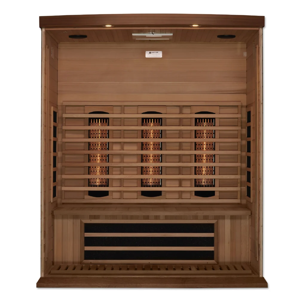 Radiance 3 Person Near Zero EMF Full-Spectrum Medical Grade Far Infrared Sauna in Cedar
