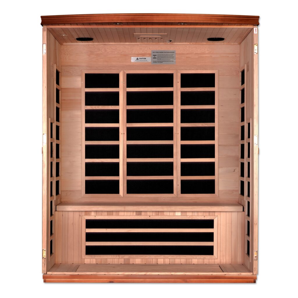 Lugano Elite 3 Person Ultra Low EMF FAR Infrared Sauna