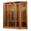 Cosmos 3 Person Corner Full-Spectrum Near Zero EMF Far Infrared Sauna in Cedar