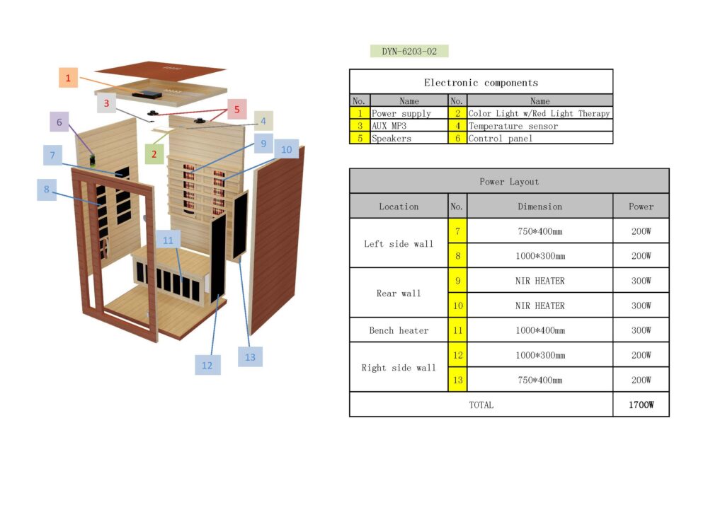 Cardoba 2 Person Full-Spectrum Home Far Infrared sauna