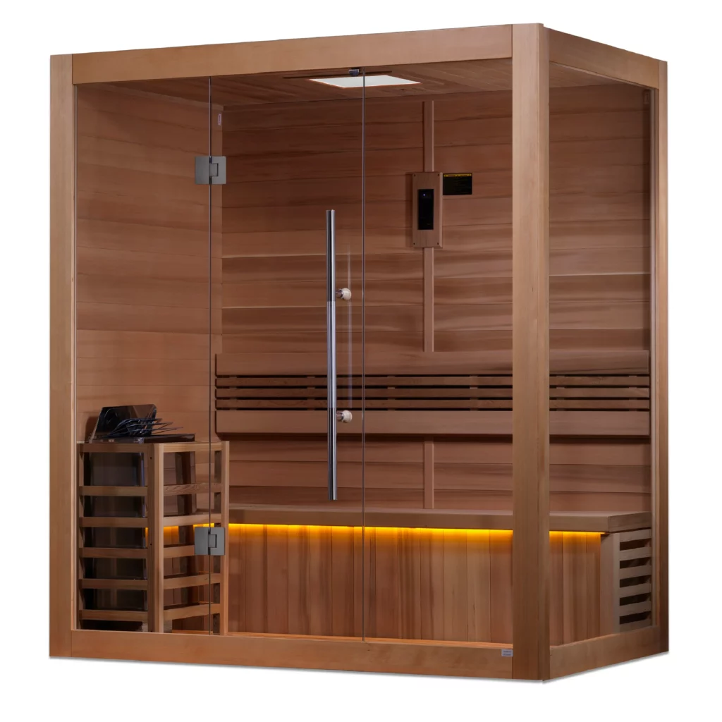 Forssa 3 Person Indoor Traditional Steam Home Sauna