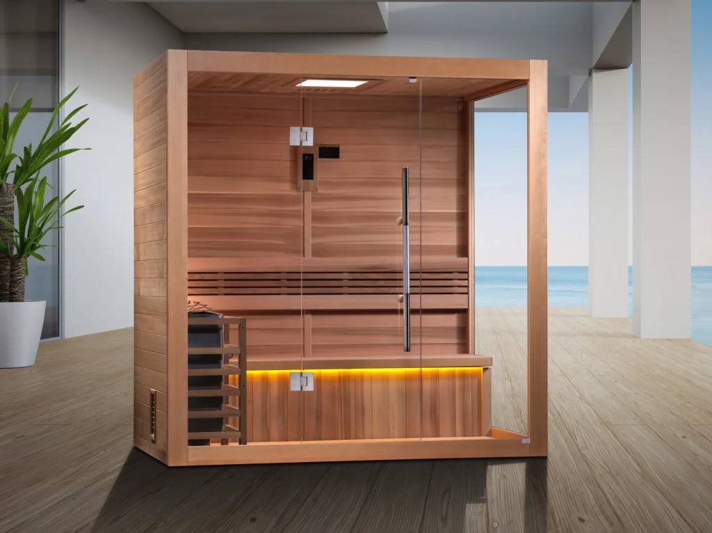 Forssa 3 Person Indoor Traditional Steam Home Sauna