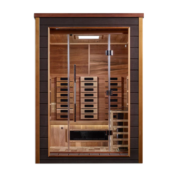 Nora 2 Person Hybrid Full-Spectrum Infrared Commercial Indoor / Outdoor Traditional Steam Sauna
