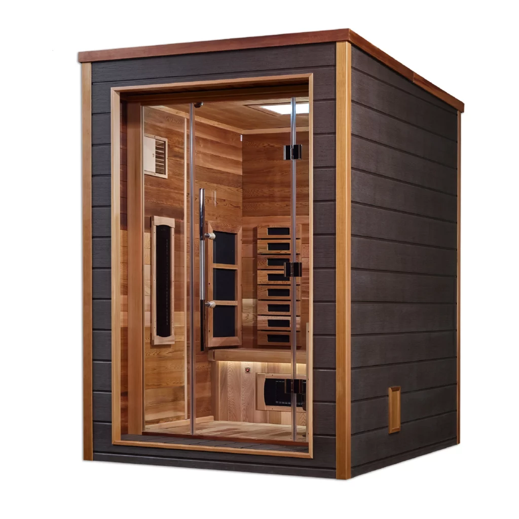 Nora 2 Person Hybrid Full-Spectrum Infrared Commercial Indoor / Outdoor Traditional Steam Sauna