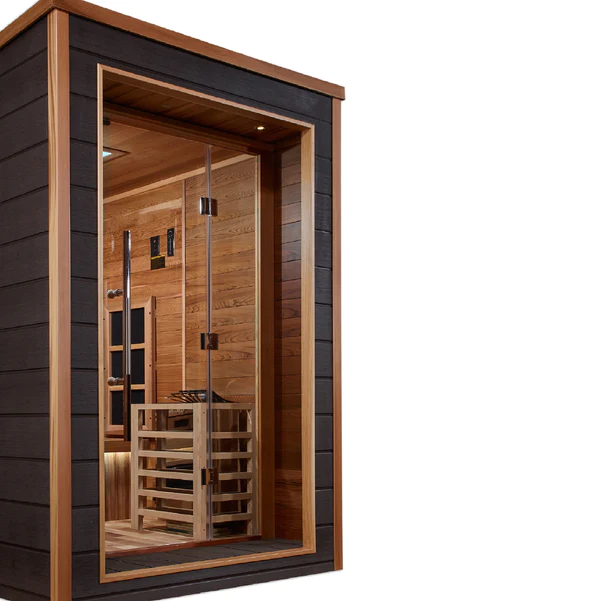 Karlstad 6 Person Hybrid Full-Spectrum Infrared Commercial Indoor / Outdoor Traditional Steam Sauna