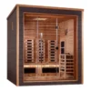 Visby 3 Person Hybrid Full-Spectrum Infrared Commercial Indoor / Outdoor Traditional Steam Sauna