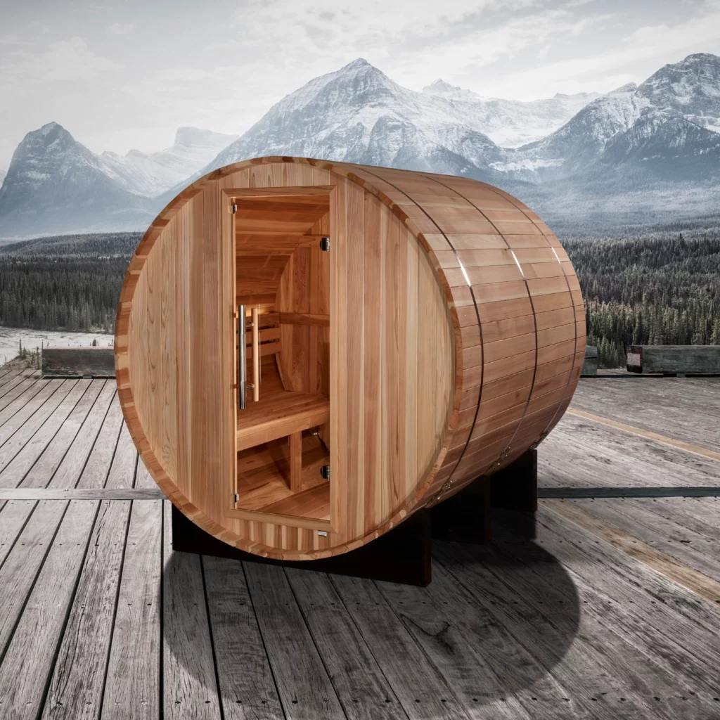 Arosa 4 Person Barrel Outdoor Traditional Steam Sauna
