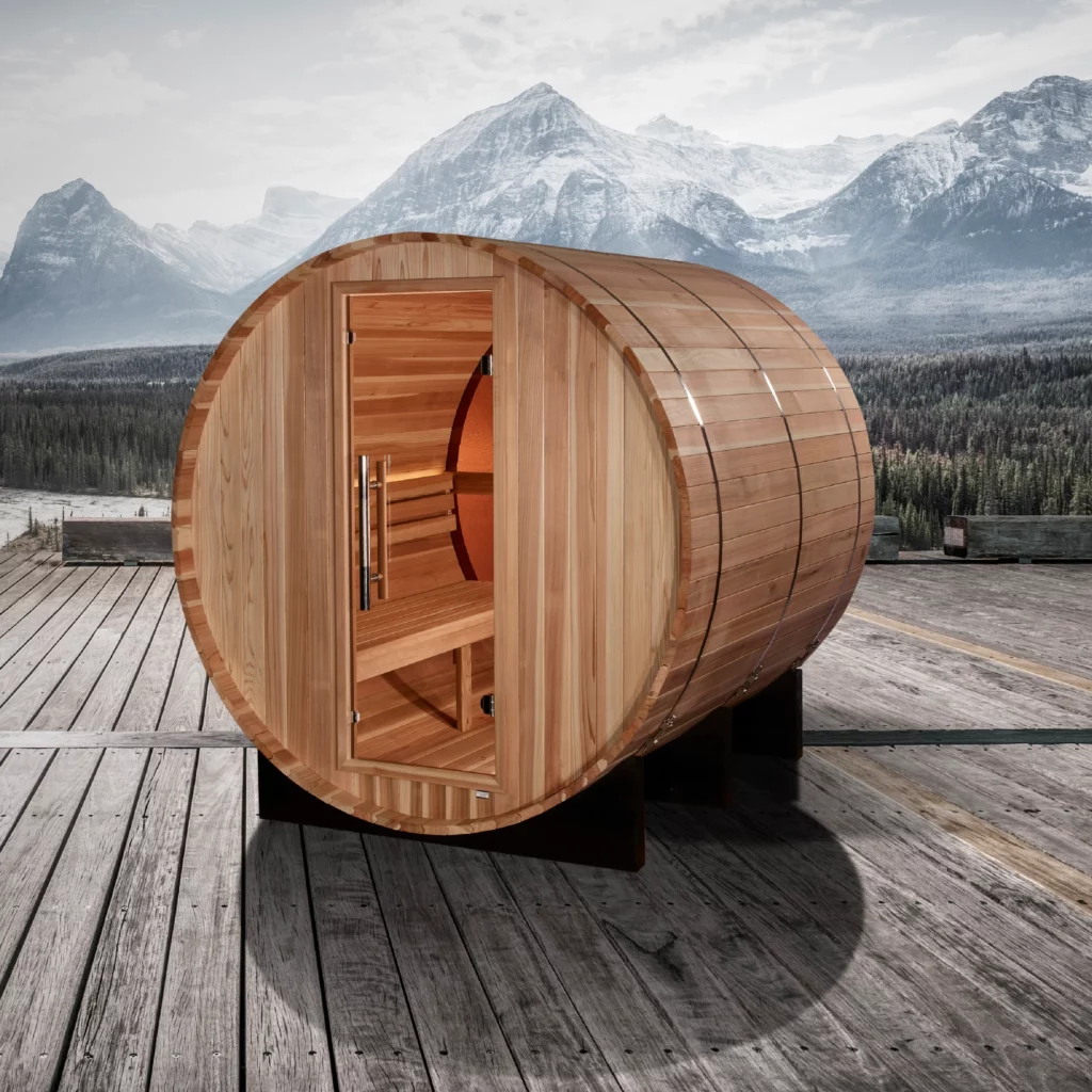 Zurich 4 Person Barrel Outdoor Traditional Steam Sauna