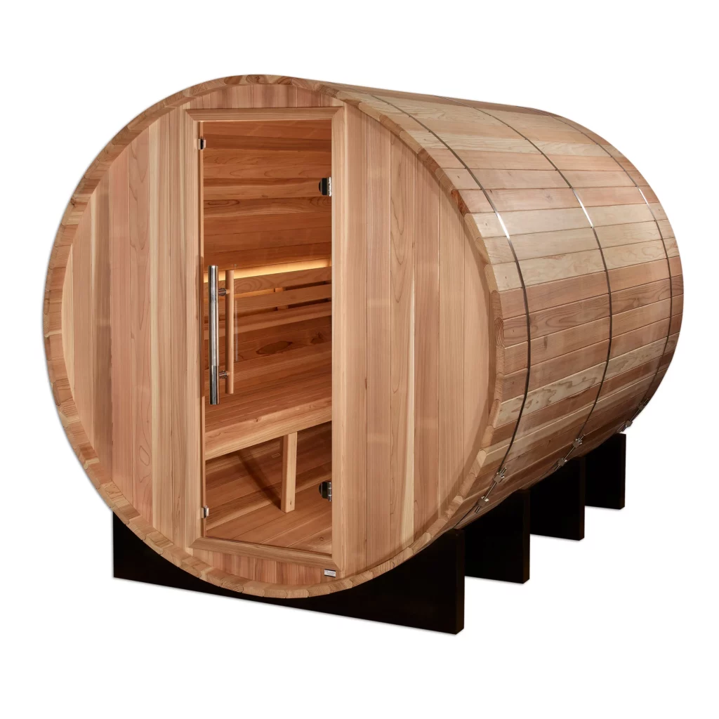 Klosters 6 Person Barrel Outdoor Traditional Steam Sauna
