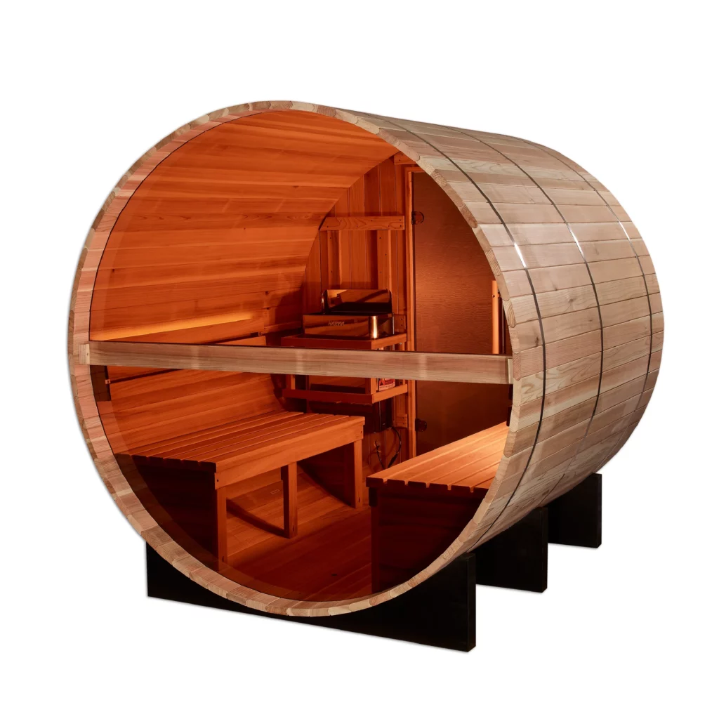 Zurich 4 Person Barrel Outdoor Traditional Steam Sauna