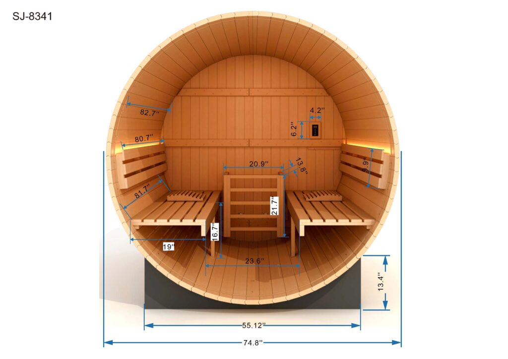 St. Moritz 2 Person Barrel Outdoor Traditional Steam Sauna