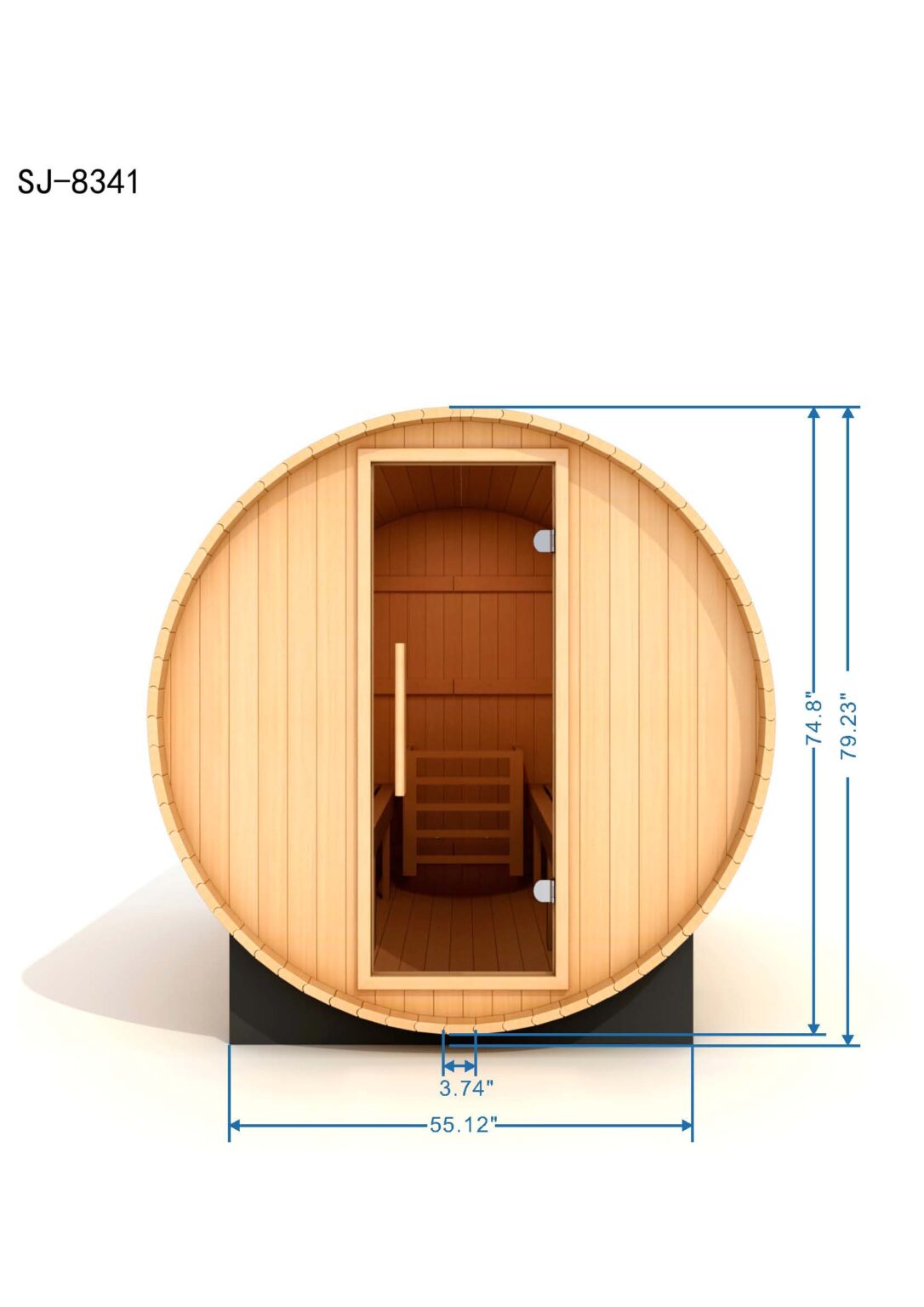 St. Moritz 2 Person Barrel Outdoor Traditional Steam Sauna