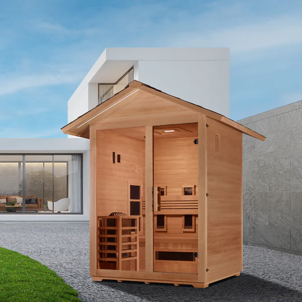 Carinthia 3 Person Hybrid Full-Spectrum Infrared Outdoor Traditional Steam Sauna