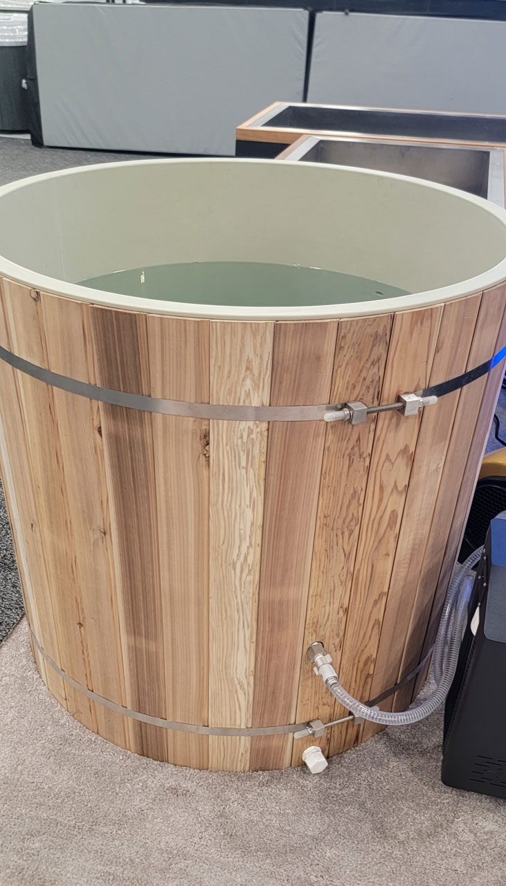TUB ONLY  |  Dynamic Cold Therapy Cedar Barrel Spa - Plastic Tub