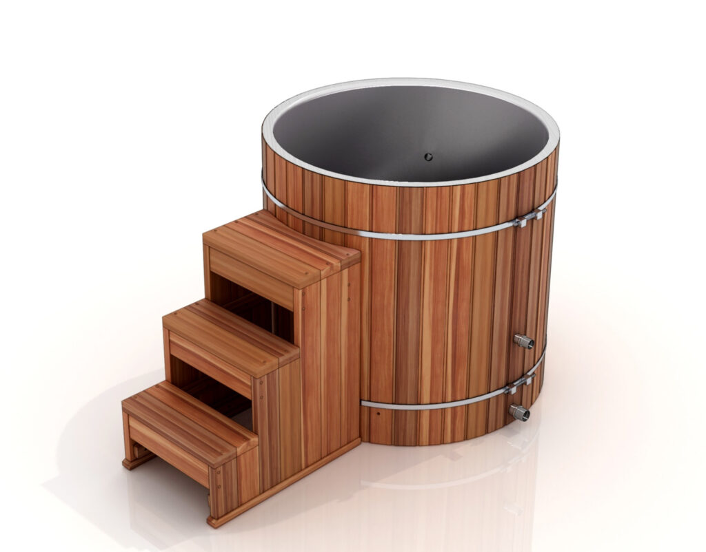 TUB ONLY | Dynamic Cold Therapy Cedar Barrel Spa - 304 Stainless Steel