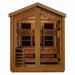 Loviisa 3 Person Outdoor Hybrid Full-Spectrum Infrared Traditional Steam Sauna