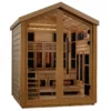Loviisa 3 Person Outdoor Hybrid Full-Spectrum Infrared Traditional Steam Sauna