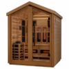 Loviisa 3 Person Outdoor Hybrid Full-Spectrum Infrared Traditional Steam Sauna