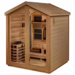 Loviisa 3 Person Outdoor Hybrid Full-Spectrum Infrared Traditional Steam Sauna