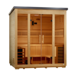 Golden Designs "Vorarlberg" 5 Person Traditional Flat Roof Outdoor Sauna GDI-8005-01