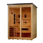 Golden Designs "Carinthia" 3 Person Hybrid Flat Roof Outdoor Sauna GDI-8023-01