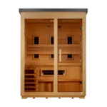 Golden Designs "Carinthia" 3 Person Hybrid Flat Roof Outdoor Sauna GDI-8023-01