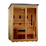 Golden Designs "Carinthia" 3 Person Hybrid Flat Roof Outdoor Sauna GDI-8023-01