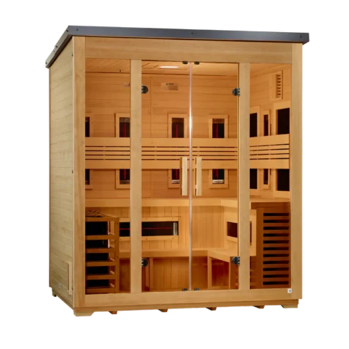 Golden Designs "Gargellen" 5 Person Hybrid Flat Roof Outdoor Sauna GDI-8025-01